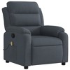 vidaXL Massage Recliner Chair Dark Gray Velvet - 3 of 4