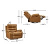 Electric Recliner Chair Dual OKIN Motor Rocking And 240 Degree Swivel Single Sofa Seat Infinite Position,Head Rest With Power Function - 4 of 4