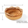 BRINJOY Handmade Rattan Storage Basket with Handles, Set of 2 - 2 of 4