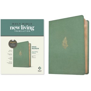 NLT Wide Margin Bible, Filament Enabled (Leatherlike, Sage Green Palm, Red Letter) - by  New Living Translation (Leather Bound) - 1 of 1