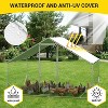 Metal Chicken Coop with Spire Roof, Outdoor Walk-In Chicken Run with Waterproof UV Cover, Heavy Duty Hen House for Backyard, Farm, 9.8' x 6.5' x 6.5' - 4 of 4