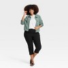 Women's Super-High Rise Tapered Capri Pull-On Pants - A New Day™ Black - 3 of 3