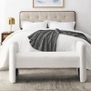 52in Storage Bench, End Of Bed Bench With Foam Top H-shape Upholstered Soft Solid Wood Bed Bench For Living Room, Bedroom - 2 of 4