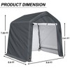 Aoodor 6 X 6 FT Heavy Duty Storage Shelter, Portable Shed Carport with Roll-up Zipper Door ,Waterproof and UV Resistant - 4 of 4