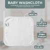 Organic Baby Washcloths, 10x10" Ultra Soft Absorbent Face Wash Cloths for Babies, Baby Wash Cloth, Newborn Bath Towels, Holiday Baby Gifts 6 Pack - 3 of 4