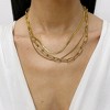 Adornia Tarnish Resistant 14k Gold Plated Set of Paper Clip, Snake Chain and Curb Chain Neckalce - 2 of 4