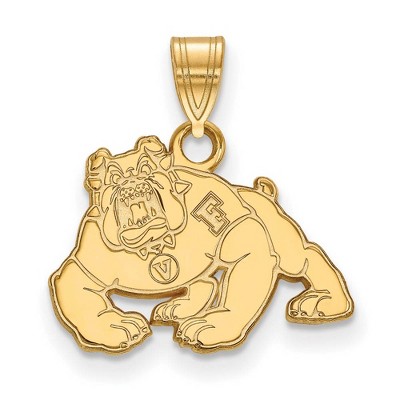 Black Bow Jewelry 14k Yellow Gold California State Fresno Bulldogs NCAA Small Pendant