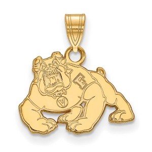 Black Bow Jewelry 14k Yellow Gold California State Fresno Bulldogs NCAA Small Pendant - 1 of 3
