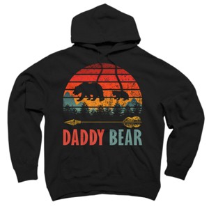 Adult Design By Humans Retro Forest Sunrise Daddy Bear By ZeusSE Pullover Hoodie - 1 of 2