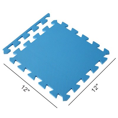 Multicolor Foam Interlocking Puzzle Floor Mat with Borders