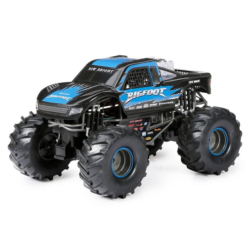 New Bright RC 1:10 Scale FF  USB Monster Truck  - Bigfoot - Black, 1 of 15