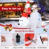 Tangkula 6 Ft Christmas Inflatable Santa Claus Penguin & Snowman Riding Polar Bear with Shaking Head Blow up Decoration Inflated Xmas Decoration - 4 of 4