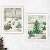 2Piece Vignette Woodland Critters for Christmas White Framed Wall Art for Living Room,Wall Art Print for Home Decor by Lisa Kennedy - 3 of 4