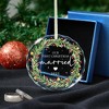 Our First Christmas Married Ornament 2025 – Newlyweds Christmas Glass Ornaments – First Year Marry Wedding Ornaments for Newlyweds - 2 of 4