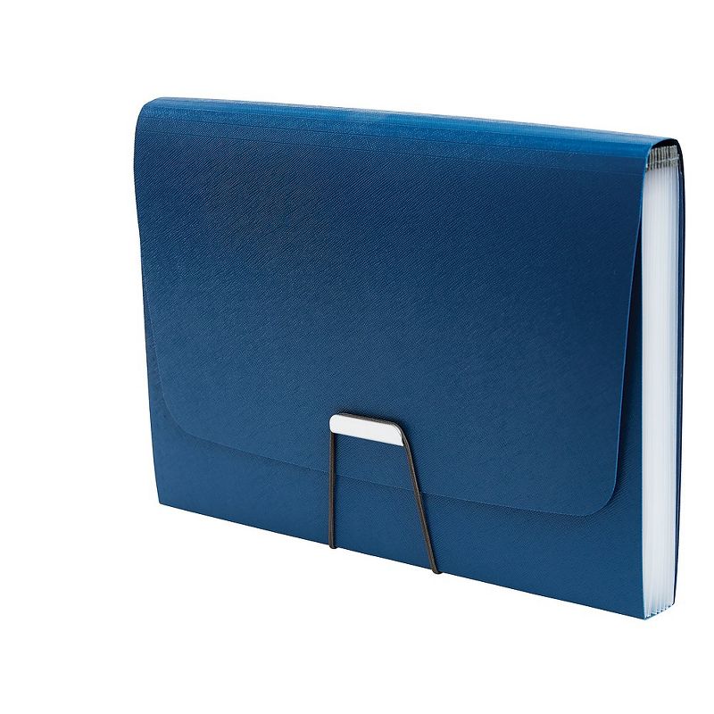 Staples Plastic 13-Pocket Reinforced Expanding Folder Letter Size Blue TR52014/52014, 2 of 5