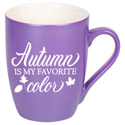 Elanze Designs Autumn Is My Favorite Color Passion Purple 10 ounce New Bone China Coffee Cup Mug