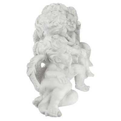 Design Toscano Cherub Conclave Shelf Sitting Angel Sculpture - Off-White