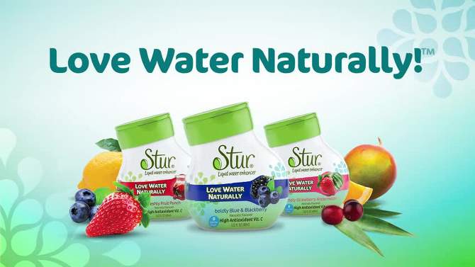 Stur Strawberry Watermelon Liquid Water Enhancer - 1.62 fl oz, 2 of 10, play video