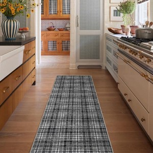 Washable Area Rug Non-Shedding & Easy Care Mat for Kitchen Dining Room Living Room Bedroom Home Decor, Modern Farmhouse Foldable Thin Non Slip Carpet - 1 of 4
