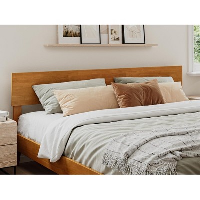 AFI Furnishings Orlando King Modern Solid Wood Panel Headboard in Light Toffee