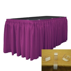 Slickblue Polyester Poplin Table Skirt with L-Clips - 1 of 1