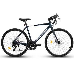 VisioGear 700Cx28 Road Bike, 16-Speed, Suitable for Men and Women, Ideal for High-Intensity Riding, Dark Blue, 68"*18"*37.5" - 1 of 4