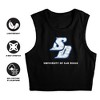 Women's University of San Diego Distressed Primary Logo Sleeveless Crop Top Tank - 4 of 4