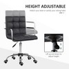 TiramisuBest Modern Adjustable Height Faux Leather Task Chair, Black - 4 of 4