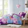 Sapphtopaz Watercolor Tie Dye Printed Comforter Set Features Piped Edge Borders, Bedding Set Quilt Set with Throw Pillows, Machine Washable - 3 of 4