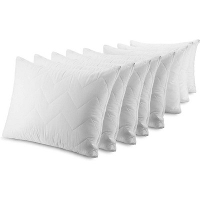 Waterguard Quilted Waterprof Cotton Top Pillow Protector Set of 8 White