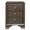 Centralia 3-Drawers Transitional Wood Nightstand in Gray - Lexicon - 3 of 4
