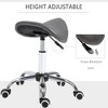 Ergonomic Rolling Saddle Stool PU Leather Hydraulic Spa Stool Height Adjustable Swivel Drafting Medical Salon Chair - 4 of 4
