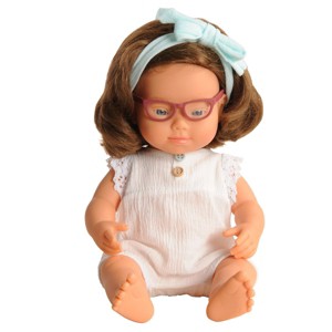 Miniland 15" Girl Doll with Down Syndrome and Glasses with Outfit - 1 of 4