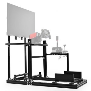 Dardoo Aluminum Racing Sim Cockpit with Monitor Stand, Compatible with Logitech G29/G923, Thrustmaster T300 & Fanatec(Wheel/Pedals Not Included) - 1 of 4