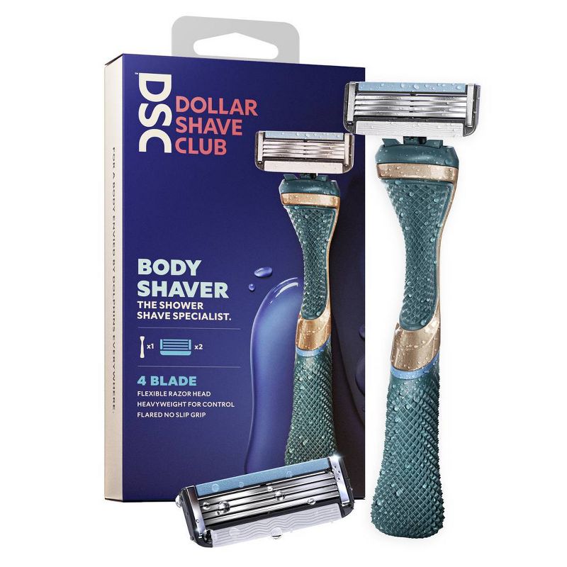 Dollar Shave Club 4-Blade Razor Handle with 2 Cartridges, 3 of 7