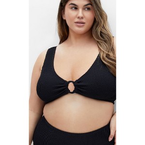 Women's Plus Size Avalon Bikini Top - black | CITY CHIC - 1 of 4