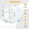 EAGLE PEAK 3 Tier Lean to Portable Greenhouse, Heavy-Duty Garden with Wire Shelves, 2 Roll-Up Zipper Doors - 3 of 4