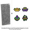 Big Dot of Happiness Colorful Mardi Gras Mask - Paper Straw Decor - Masquerade Party Striped Decorative Straws - Set of 24 - 3 of 4