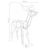 vidaXL Christmas Reindeers 3 Pcs Christmas Lighting Display with 229 LEDs - Cold White - 4 of 4