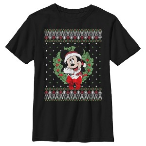 Boy's Disney Mickey and Friends Ugly Sweater T-Shirt - 1 of 4