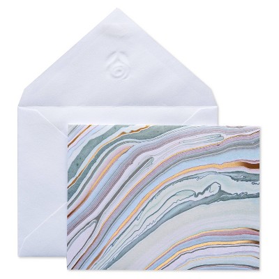 10ct Blank Cards with Envelopes Marble Pattern