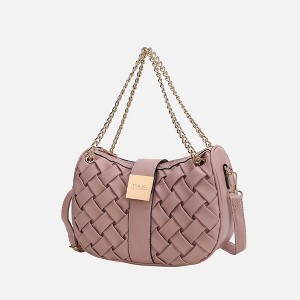 MKF Collection Solari Vegan Leather Women's Shoulder Bag Braided Chain by Mia K - 1 of 4
