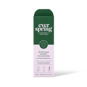Lavender & Bergamot Ultra-Concentrated All Purpose Cleaner - 0.42oz/2ct - Everspring™ - 1 of 3