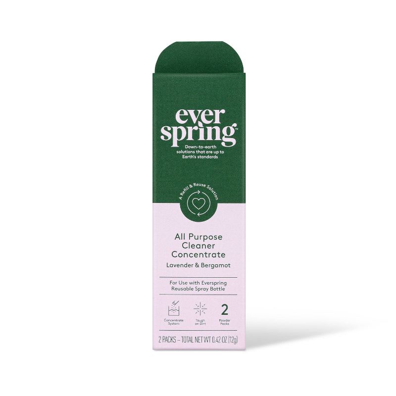 Lavender &#38; Bergamot Ultra-Concentrated All Purpose Cleaner - 0.42oz/2ct - Everspring&#8482;, 1 of 5