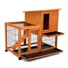 LAOTIES Detachable Wooden Rabbit Hutch With Wheels,Removable Trays,Waterproof Roof And Large Play Area For Rabbits And Small Animals - 3 of 4