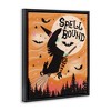 Stupell Industries Spell Bound Witch Flying Moonlit Sky Floating Frame Canvas Art - 2 of 4