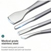 Professional Pedicure Set, 7pcs Stainless Steel Ingrown Toenail Clippers, Nail Cuticle Nippers, Foot Care Tools - 2 of 4