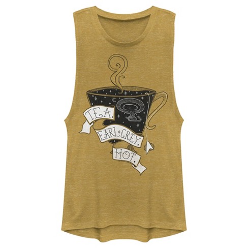 Juniors Womens Star Trek: The Next Generation Captain Picard Cup Of Tea Earl Grey HOT Festival Muscle Tee - image 1 of 4