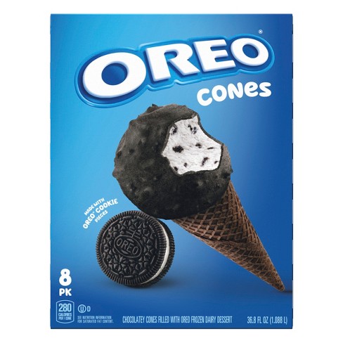 Oreo Ice Cream Cone Frozen Dessert Novelties, 8 Ct Package, ice cream 