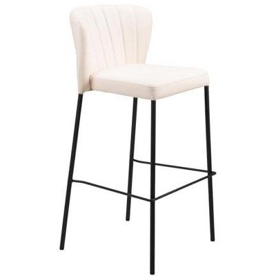 Zuo Linz Barstool (Set of 2) Cream
